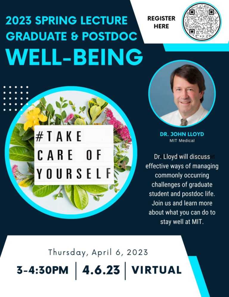 2023 Spring Lecture on Graduate Student and Postdoc Wellbeing
