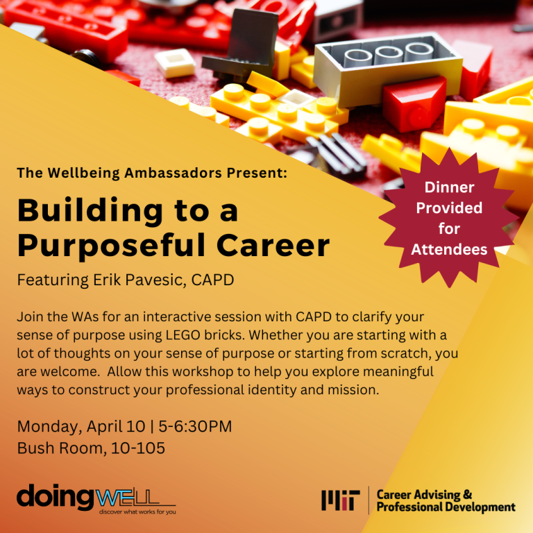Building to a Purposeful Career (A Wellbeing Ambassador Community Meeting)